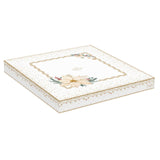 Karácsonyi porcelán tortaál lapáttal Ø 32 cm díszdobozban fehér arany mikulásvirág White Elegance