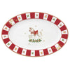 Karácsonyi porcelán ovális kínáló tál díszdobozban Christmas Tale 35x23,5 cm