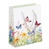 Pillangós papír ajándéktáska 22x9x23 cm Butterflies in field