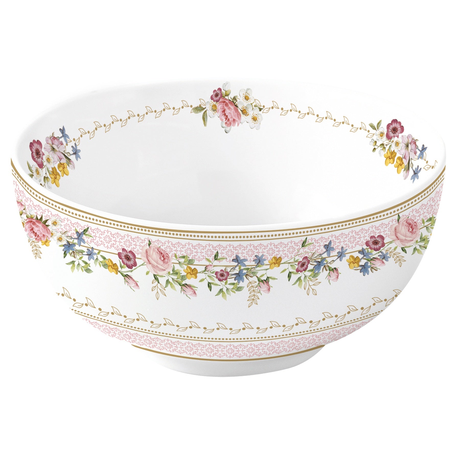 Porcelán tálka 12 cm – Rózsa mintás Chant des Roses