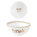 Karácsonyi porcelán müzlis tál Ø 15 cm fehér arany mikulásvirág White Elegance