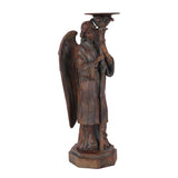 Vintage gyertyatartó 40 cm – angyalos, antik barna