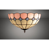 Tiffany mennyezeti lámpa 40 cm – Pink, rózsaszín