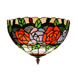 Tiffany mennyezeti lámpa 30 cm – Rosy, többszínű
