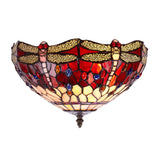 Tiffany mennyezeti lámpa 40 cm – Belle Rouge, GRANATTE