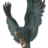 Dekor figura papagáj figura állványon 52,5 cm – kék
