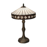 Tiffany asztali lámpa 30 cm – Illumina, fehér