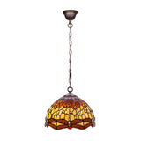 Tiffany függőlámpa 30 cm – Belle Amber, borostyán