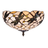 Tiffany mennyezeti lámpa 45 cm – Pedrera, fehér