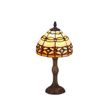 Tiffany asztali lámpa 20 cm – Ivory, bézs-fekete-barna
