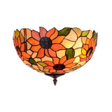 Tiffany mennyezeti lámpa 40 cm – Diamond, borostyán