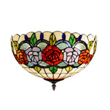 Tiffany mennyezeti lámpa 40 cm – Rosy, többszínű