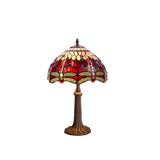 Tiffany asztali lámpa 30 cm – Belle Rouge, Garnet
