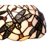 Tiffany asztali lámpa 30 cm – Pedrera, fehér