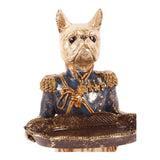 Dekor figura kutya tálcával 35 cm