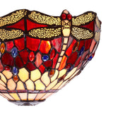 Tiffany mennyezeti lámpa 40 cm – Belle Rouge, GRANATTE