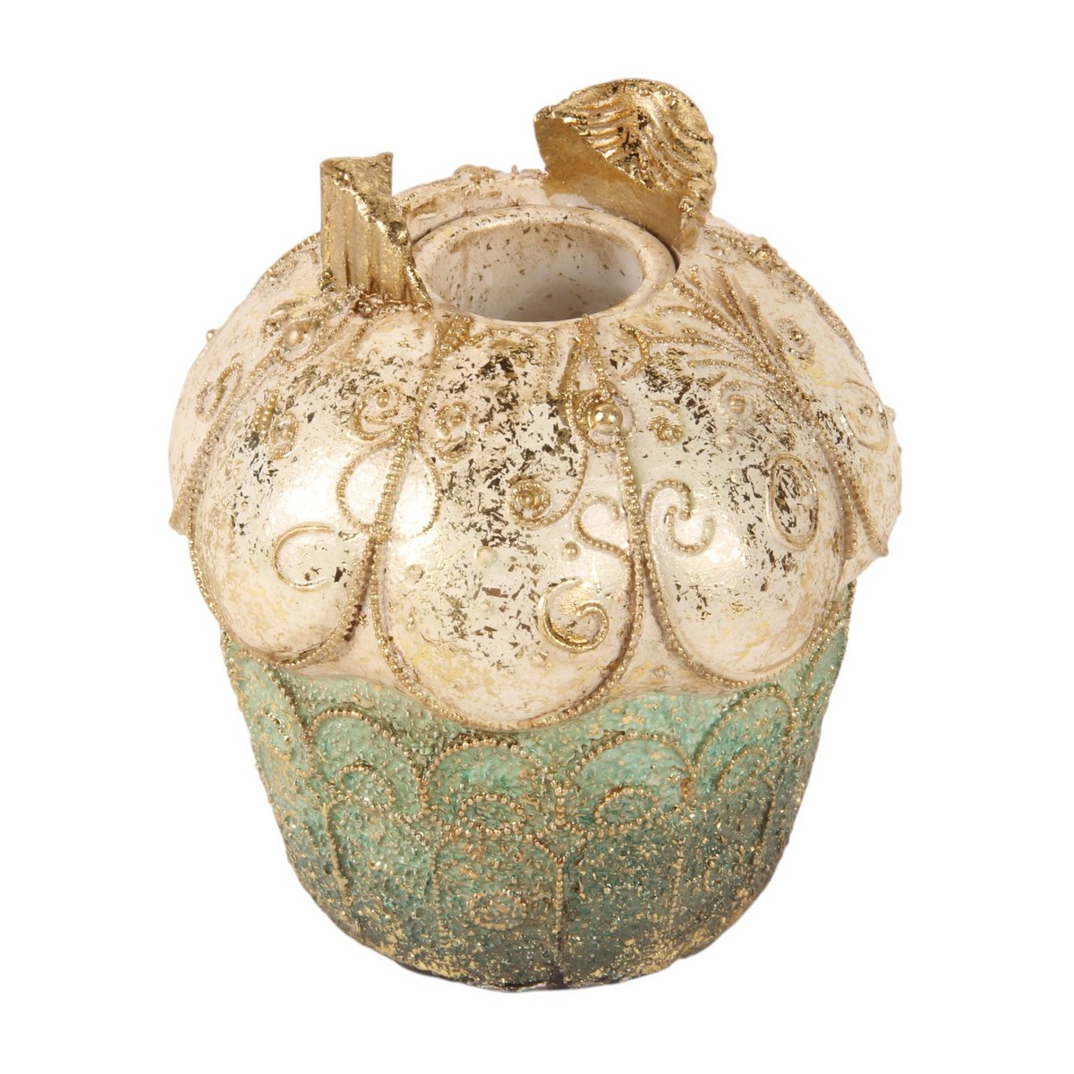 Vintage gyertyatartó 9 cm – torta formájú, kék
