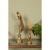 Dekor figura madár figura állványon 49 cm – arany