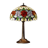 Tiffany asztali lámpa 40 cm – Rosy, többszínű