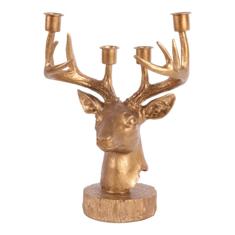 Vintage gyertyatartó 31,5 cm – szarvasos