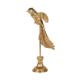 Dekor figura madár figura állványon 49,5 cm – arany