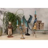 Dekor figura papagáj figura állványon 52,5 cm – kék