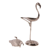 Flamingós dekor tárolódoboz 29 cm – ezüst