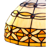 Tiffany asztali lámpa 20 cm – Ivory, bézs-fekete-barna