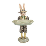 Dekor figura nyúl tálcával 27,5 cm – zöld