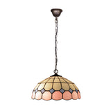 Tiffany függőlámpa 40 cm – Pink, rózsaszín