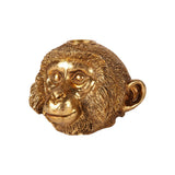 Vintage gyertyatartó 9 cm – majmos, arany