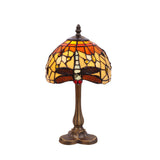 Tiffany asztali lámpa 20 cm – Belle Amber, borostyán