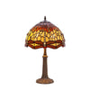 Tiffany asztali lámpa 30 cm – Belle Amber, borostyán