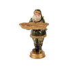 Mikulás figura tálcával 16 cm – zöld