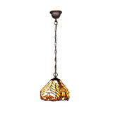 Tiffany függőlámpa 20 cm – Dalí, borostyán