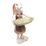 Dekor figura nyúl tálcával 27 cm