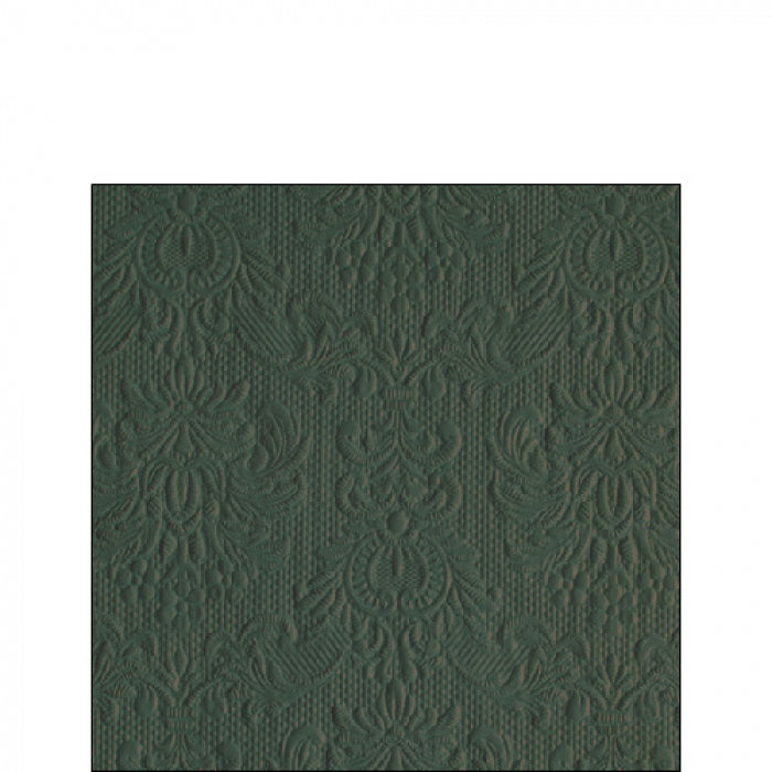 Elegance deep forest sötét zöld dombornyomott háromrétegű papírszalvéta 25x25 cm 15 db-os