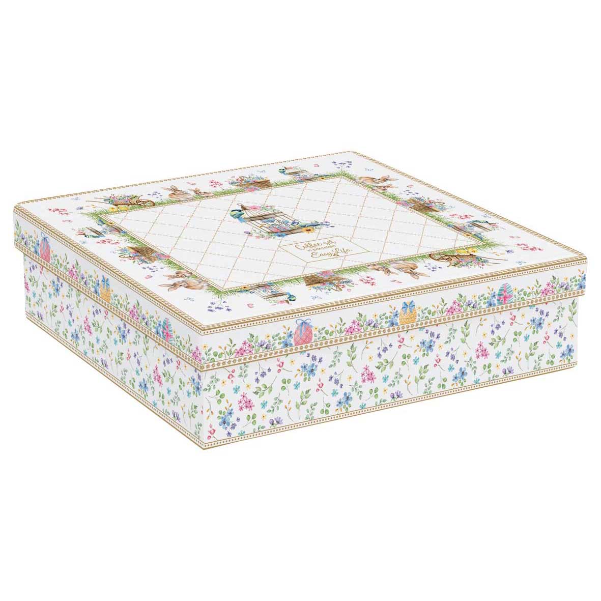 Spring Bloom húsvéti porcelán eszpresszó kávés csésze 6 személyes szett díszdobozban