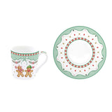Karácsonyi Porcelán eszpresszó kávés csésze 6 személyes készlet díszdobozban Sweet Christmas