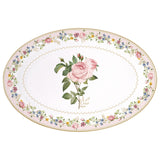 Porcelán ovál tálca 35x23,5 cm díszdobozban – Rózsa mintás Chant des Roses