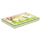 Őszi erdei mintás porcelán ovális kínáló tálca 35x23,5 cm Fairy Forest