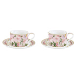 Porcelán csésze + alj 240 ml 2 személyes díszdobozban – Rózsa mintás Chant des Roses