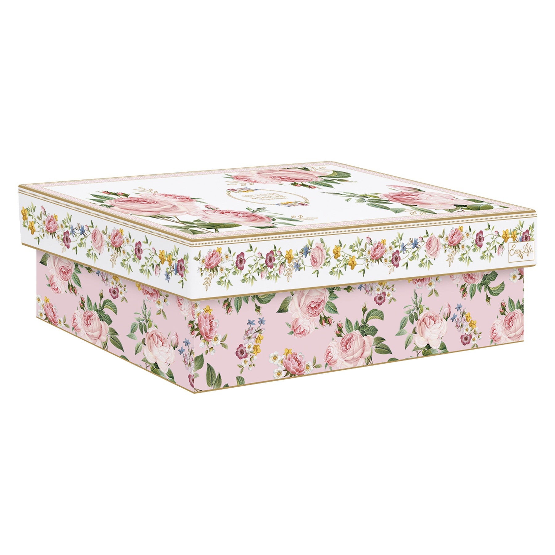 Porcelán csésze + alj 240 ml 2 személyes díszdobozban – Rózsa mintás Chant des Roses