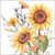 Szalvéta Napraforgó virágos papírszalvéta 33x33 cm Sunflowers