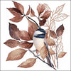 Szalvéta Papírszalvéta 33x33 cm fehér Cinege Lovely chickadee