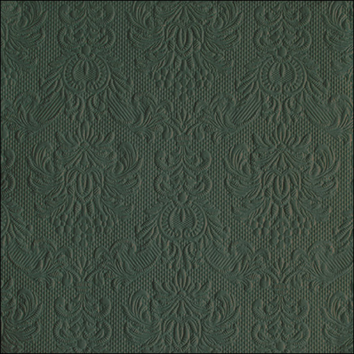 Elegance deep forest sötét zöld dombornyomott háromrétegű papírszalvéta 33x33 cm 15 db-os