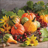 Őszi dísztök mintás háromrétegű papírszalvéta 33x33 cm 20 db-os