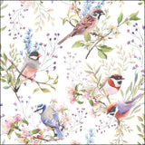 Tavaszi Virágos–madaras háromrétegű papírszalvéta 33x33 cm 20 db-os Busy birds
