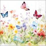 Pillangós papírszalvéta 33x33 cm 20 db-os háromrétegűButterflies in field