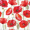 Pipacs virágos háromrétegű papírszalvéta 33x33 cm 20 db-os Poppy all over